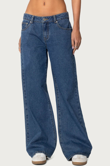 Raelynn Washed Low Rise Baggy Jeans