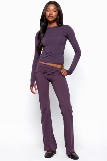 Oriane Foldover Flared Leggings