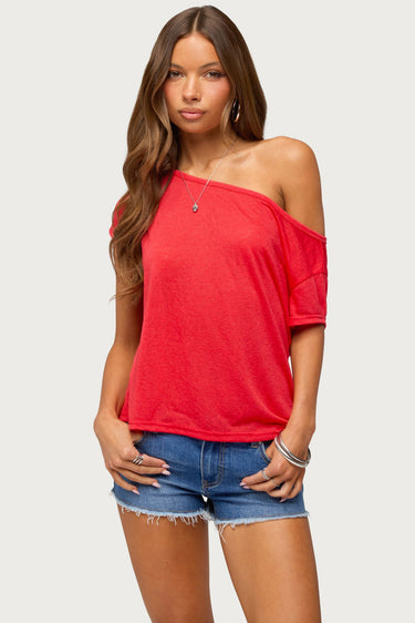 Amora Off Shoulder Sheer Top