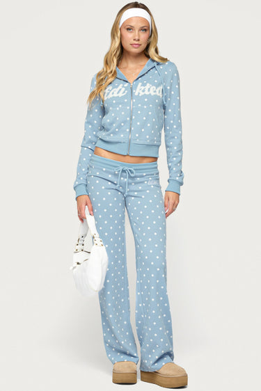 Dilly Polka Dot Waffle Pants
