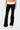 Contrast Fold Over Flared Leggings