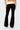 Contrast Fold Over Flared Leggings