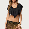 Deena Ruffled V Neck Top