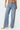 Faux Suede Stripe Low Rise Straight Leg Jeans