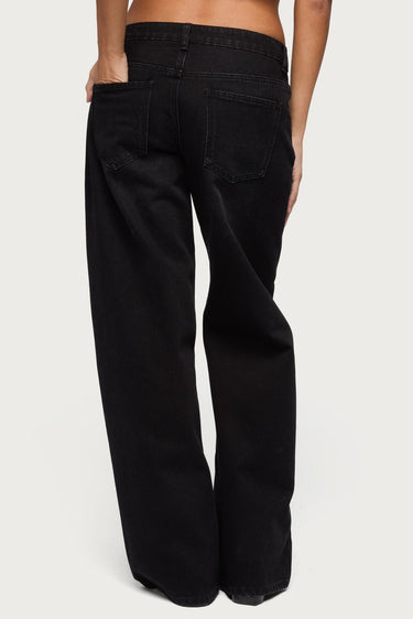 Raelynn Washed Low Rise Baggy Jeans