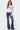 Contrast Stitch Low Rise Flared Jeans