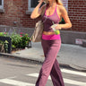 Dayna Contrast Foldover Straight Leg Pants