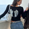Angel Girl Sheer Long Sleeve Top