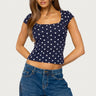 Mookie Square Neck Polka Dot Top
