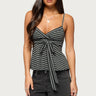 Kova Striped V Neck Babydoll Top