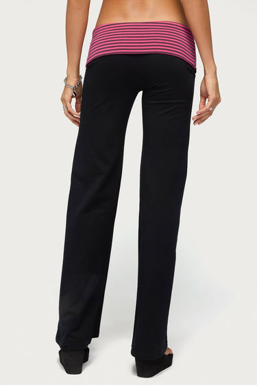 Maci Striped Foldover Pants