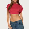 Vacie Cropped Boat Neck Top