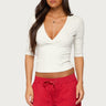 Garla V Neck Three-Quarter Sleeve Top