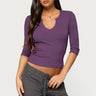 Quila Ribbed Three-Quarter Sleeve Top