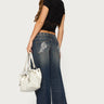 Sauly Low Rise Grommet & Wing Jeans