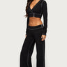 Kathrin Contrast Stitched Flared Pants