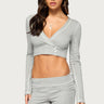 Kathrin Long Sleeve Cropped Stitched Top