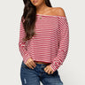 Kathee Striped Off Shoulder Top
